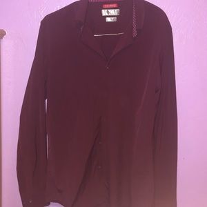 Burgundy dress shirt